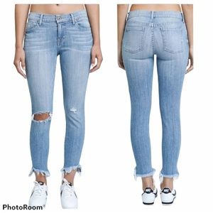 Authentic PISTOLA Ivy Distressed Uneven Fray
Hem Skinny Jeans